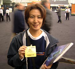 登録バッジをもらって