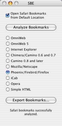 Safari Bookmark Exporterg